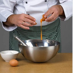 Ustensile de cuisine et pâtisserie : le bol inox cul de poule ou cul-de- poule