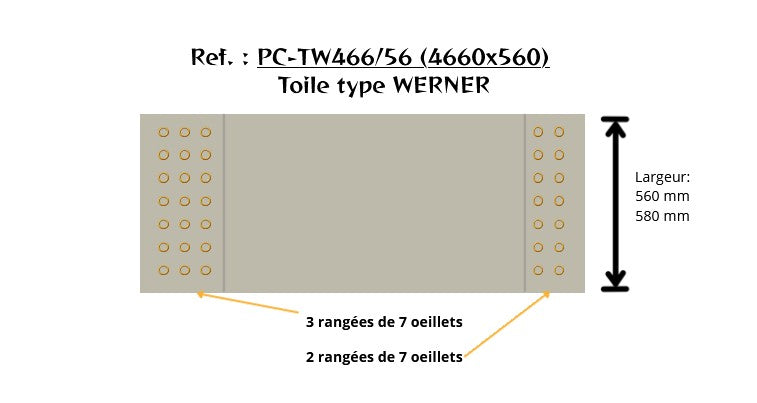 Toile d'enfourneur adaptable Four WERNER