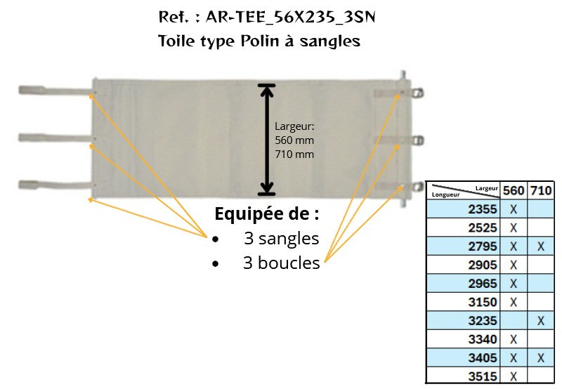 Toile d'enfourneur adaptable Four POLIN