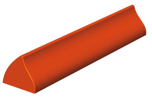 Gouttière bûche plastique - Vague