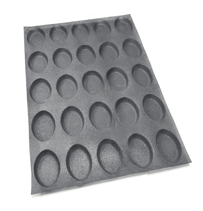 Moule mini ovale ballon de rugby 25 alvéoles - 61 ml