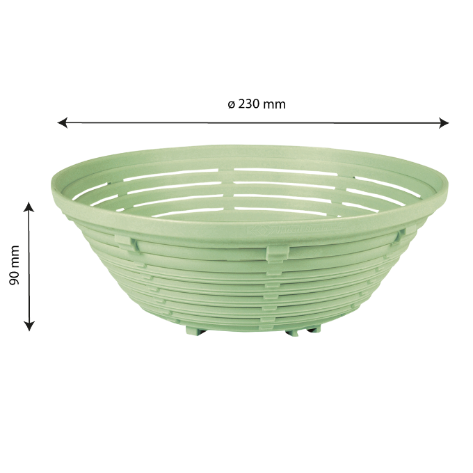 Banneton rond vert 2 kg - 27x9 cm