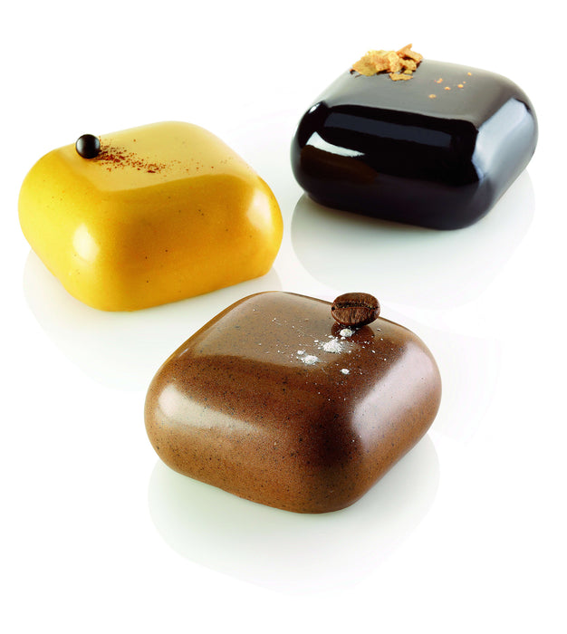 Moule Silicone - 8 Carrés bombés "GEM 100"