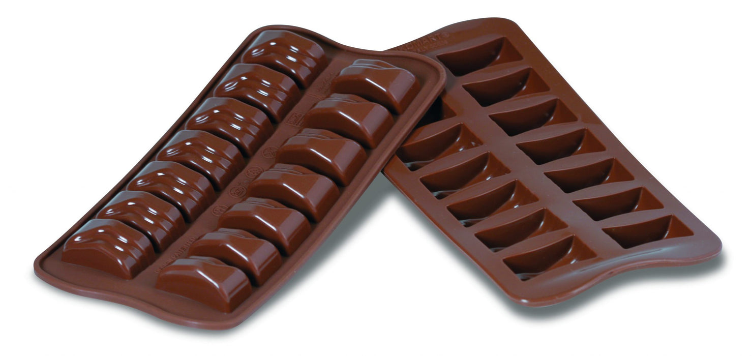Moules Chocolat Easychoc - 14 rectangles ondulés